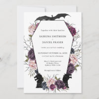 Thrones Dragon Medieval Gothic Wedding Invitation