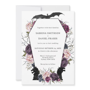 Thrones Dragon Medieval Gothic Wedding Invitation