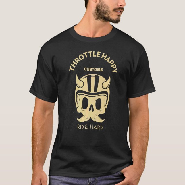 Throttle Happy Customs Dead Biker T-Shirt (Front)
