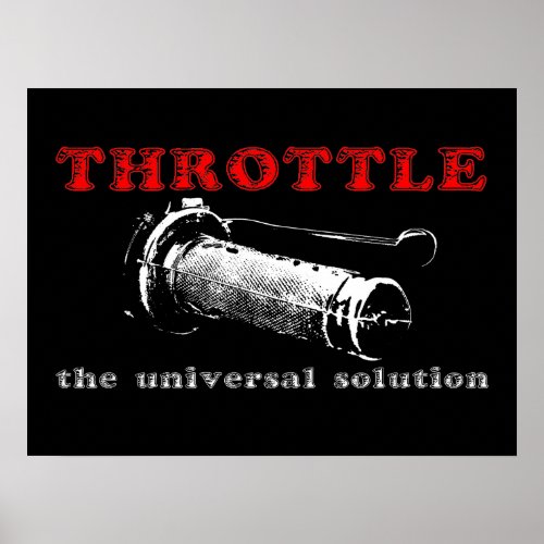 Throttle Solution Dirt Bike Motocross Poster