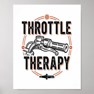 Throttle Therapy Motorcycle Grip Poster