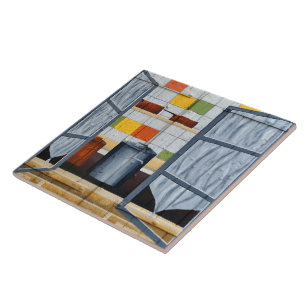 Through a French window. Ceramic Tile