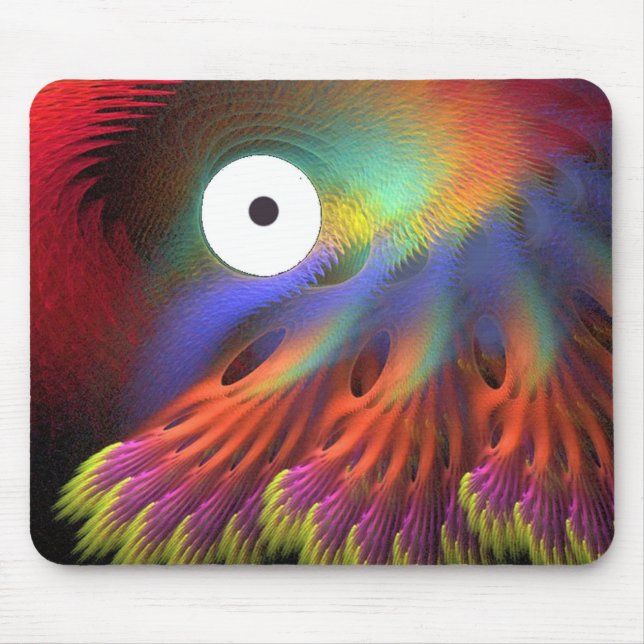 Through A Rooster's Eye Mouse Pad (Front)