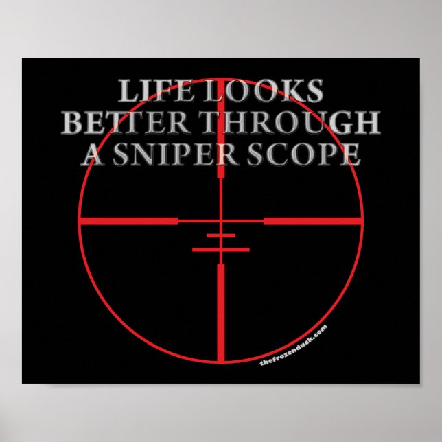 Through a Sniper Scope Poster (Front)