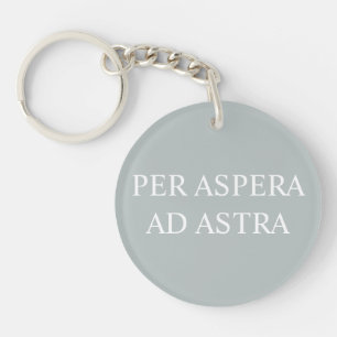 Through Adversity To The Stars Key Ring - Grey