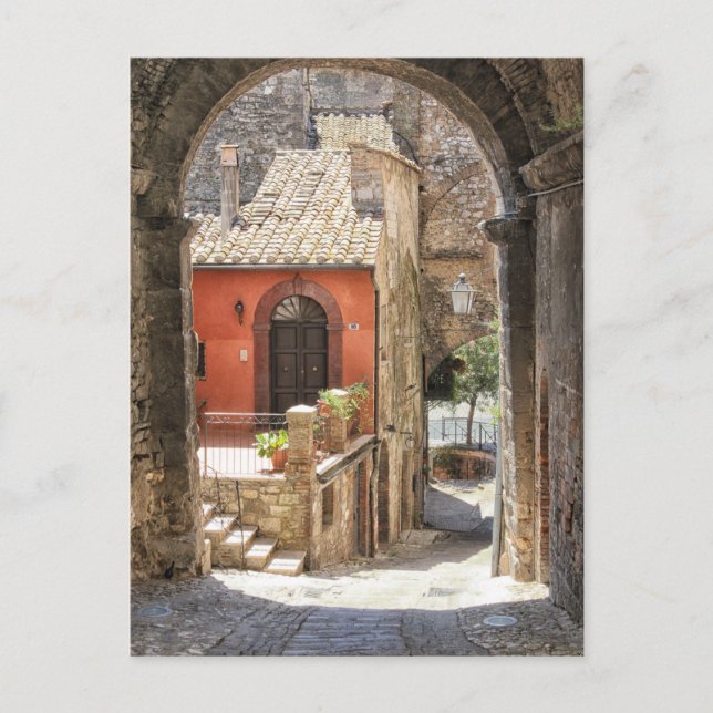 Through an archway in Narni, Umbria, Italy Postcard (Front)
