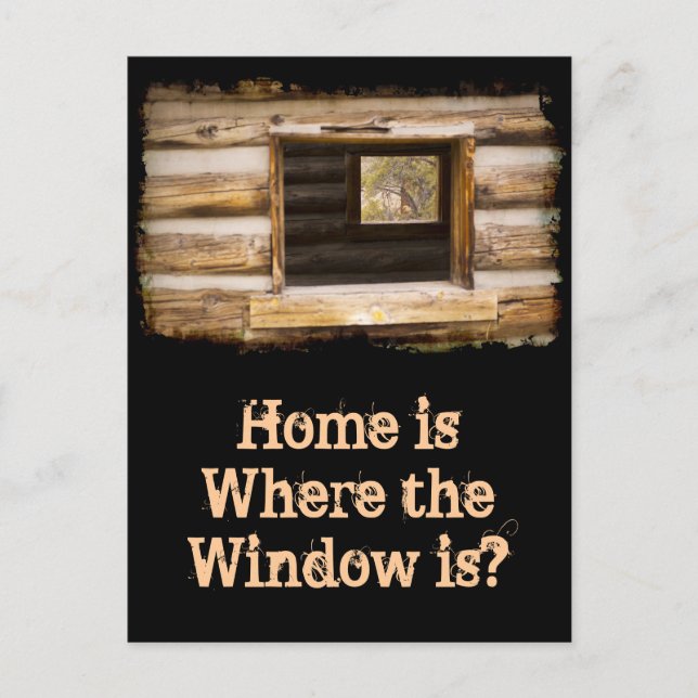 Through and Through Cabin Window Postcard (Front)