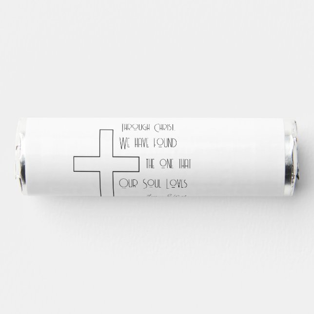 Through Christ Breath Saver Wedding Favor (Front)