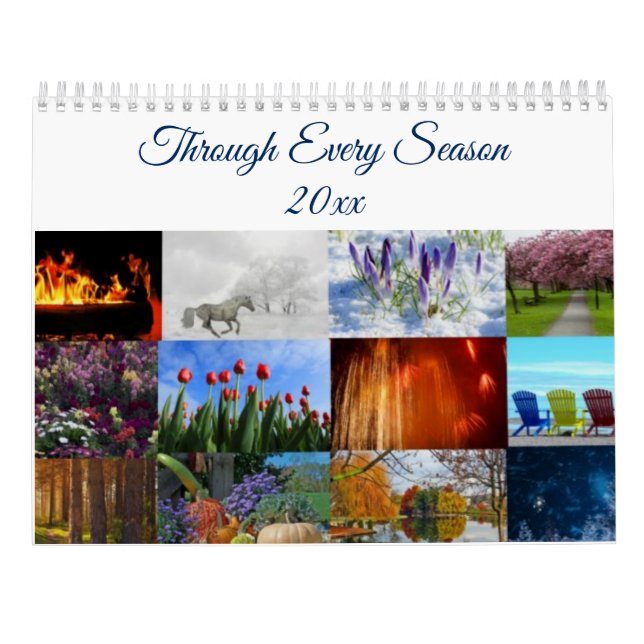 Through Every Season Personalized Photo Calendar (Back)