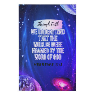 Through Faith Faux Wrapped Canvas Print