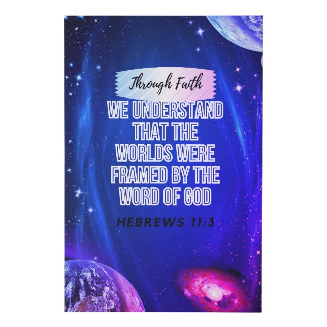 Through Faith Faux Wrapped Canvas Print (Front)