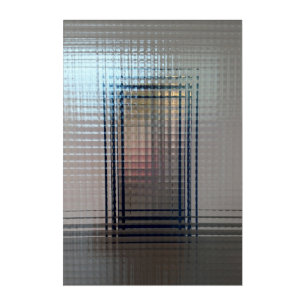Through glass doors acrylic print