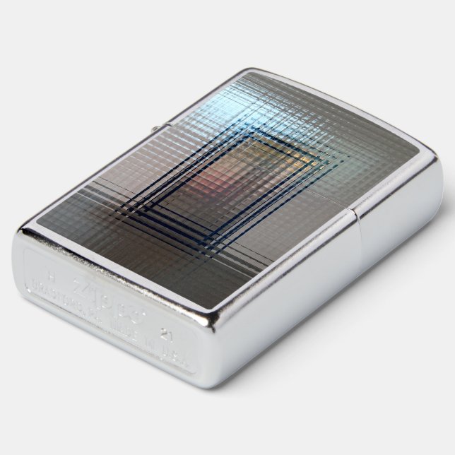 Through glass doors zippo lighter (Angled)