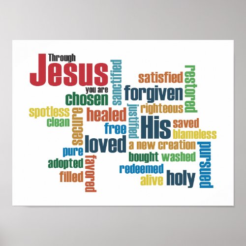 Through Jesus you are Poster