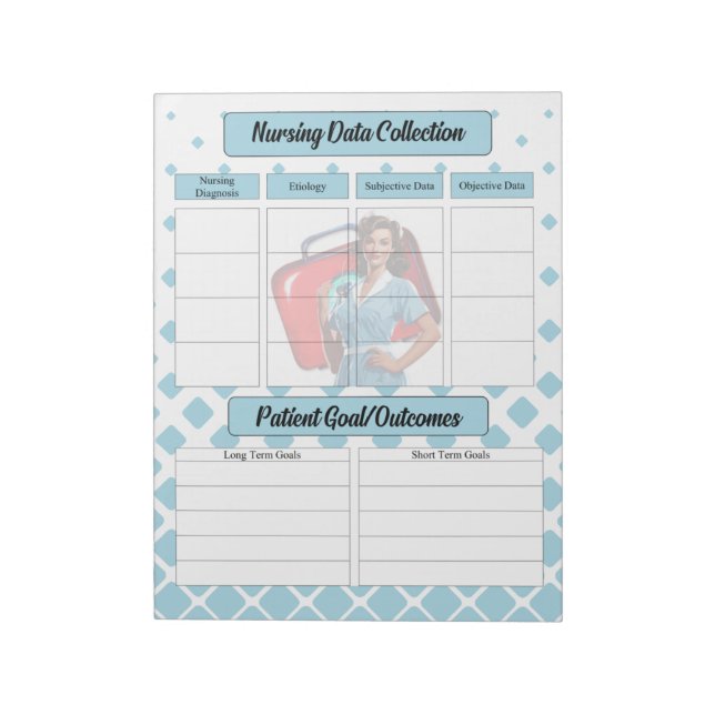Through Nursing School  Nursing Data Collection Notepad (Rotated)