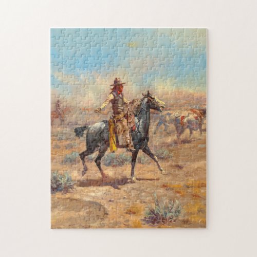 Through the Alkali 1904 by Charles Marion Russell Jigsaw Puzzle