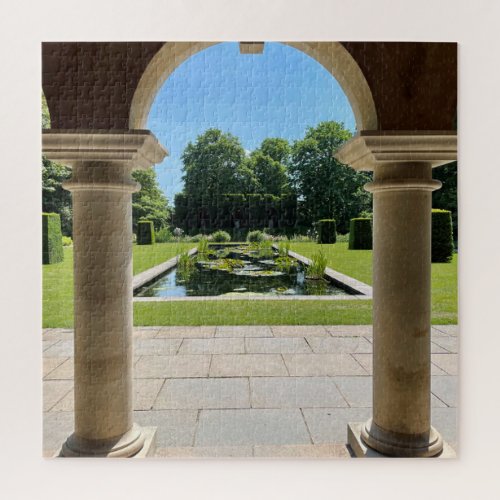 Through The Arch Towards The Pond Walmer Castle Jigsaw Puzzle