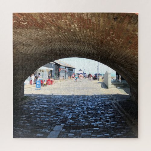 Through the Arches at Folkestone Harbour Jigsaw Puzzle