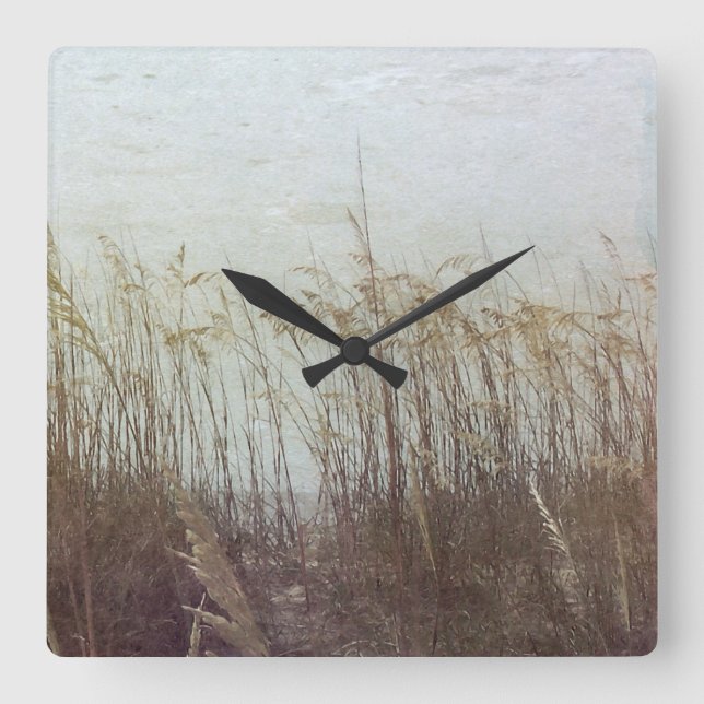 Through the Dunes II Square Wall Clock (Front)