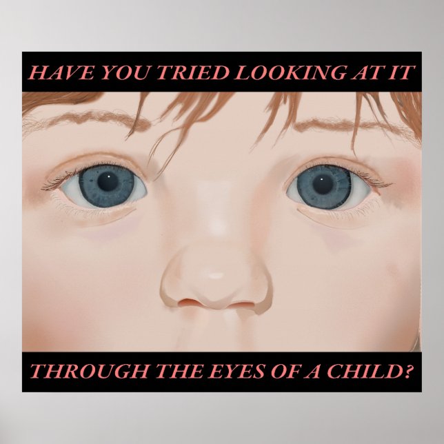 Through The Eyes Of A Child; poster with text (Front)