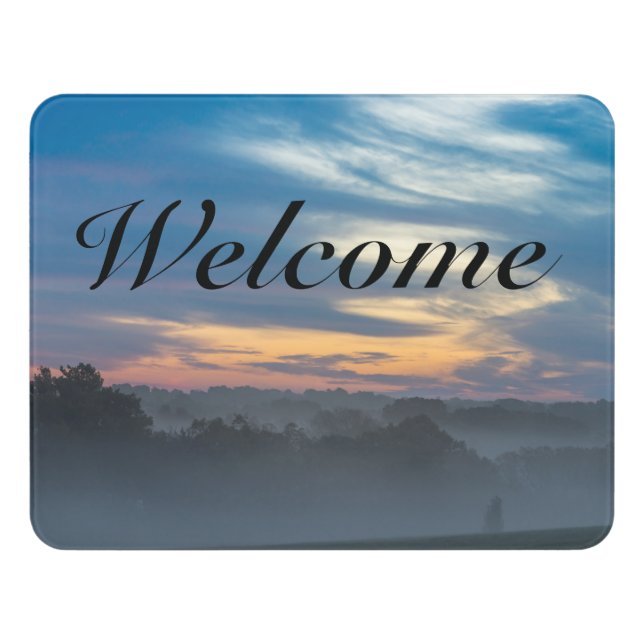 Through The Fog Welcome Door Sign (Contemporary Front)