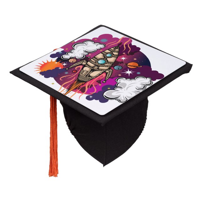 Through The Galaxy  Graduation Cap Topper (Angled)