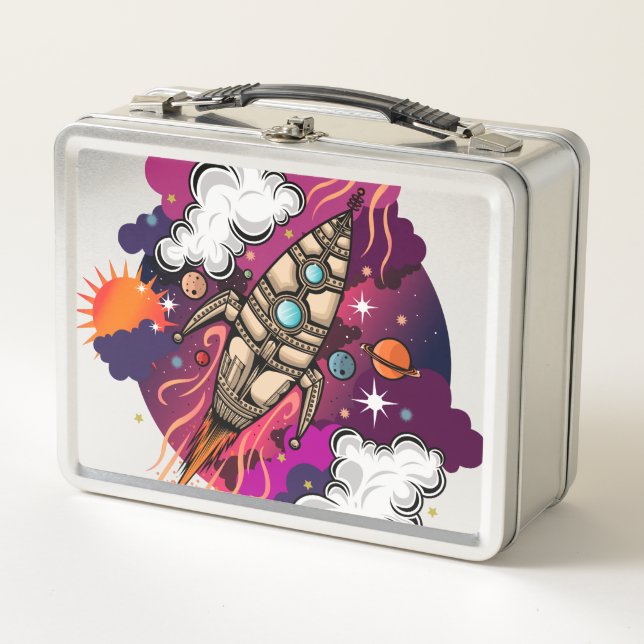 Through The Galaxy  Metal Lunch Box (Front)