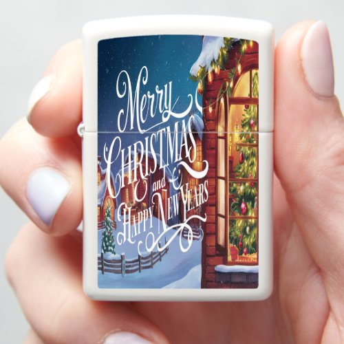 Through the Holiday Window Zippo Lighter