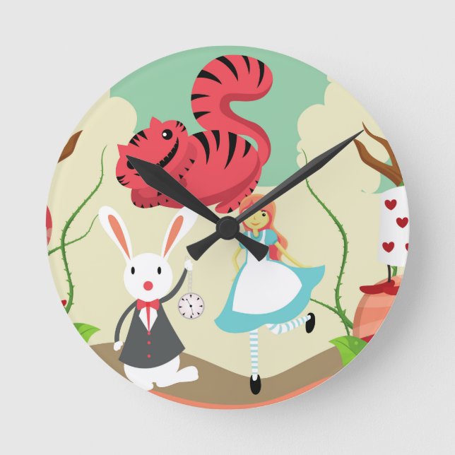 Through The Looking Glass Round Clock (Front)