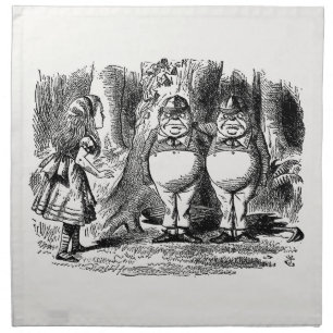 Through the Looking Glass, Tweedledum & Tweedledee Cloth Napkin