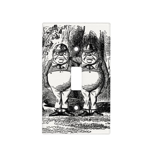 Through the Looking Glass, Tweedledum & Tweedledee Light Switch Cover (Front)