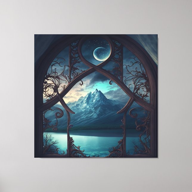 Through the Moonlit Window  Canvas Print (Front)
