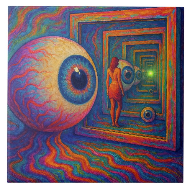 “Through the Prism of Sight” Ceramic Tile (Front)