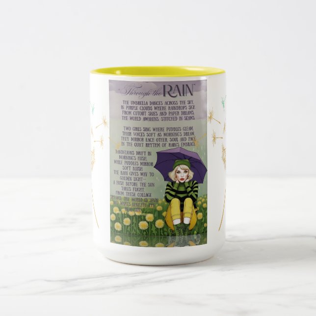 Through the Rain (drink ware)  Two-Tone Coffee Mug (Center)