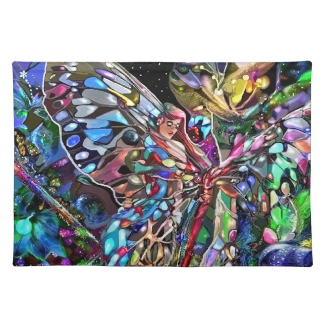 Through the Wings of a Butterfly Cloth Placemat (Front)