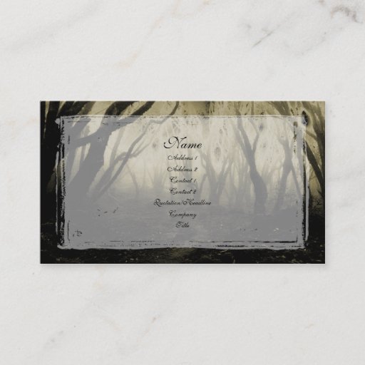 Customizable Through The Woods Gothic Business Card