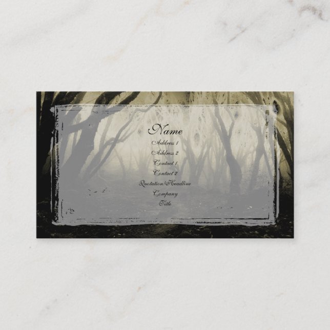 Through The Woods Gothic Business Card (Front)