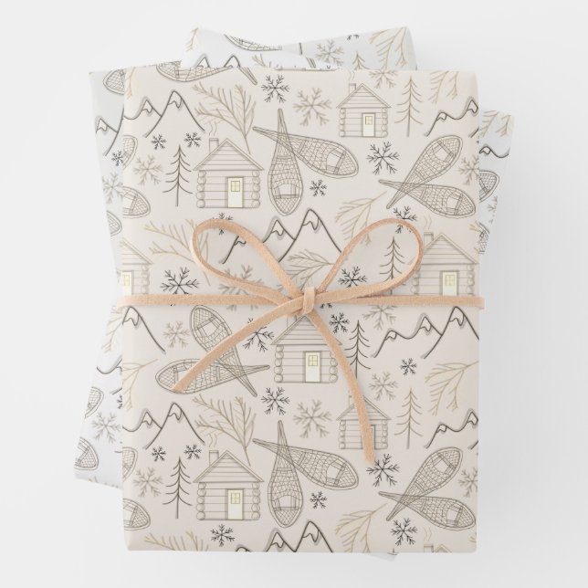 Through the Woods - Winter Wonderland Wrapping Paper Sheets (In situ)