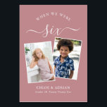 Through the Years Couple Photo Wedding Modern Tabl Table Number<br><div class="desc">Reminisce and have some fun with your wedding reception table numbers - These elegant simple table numbers give you the option to include a photograph of the the bride and groom at the same age as the table number, the bride and grooms name/s and the date of their wedding. The...</div>