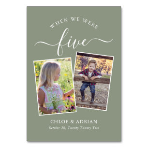 Through the Years Couple Photo Wedding Modern Tabl Table Number