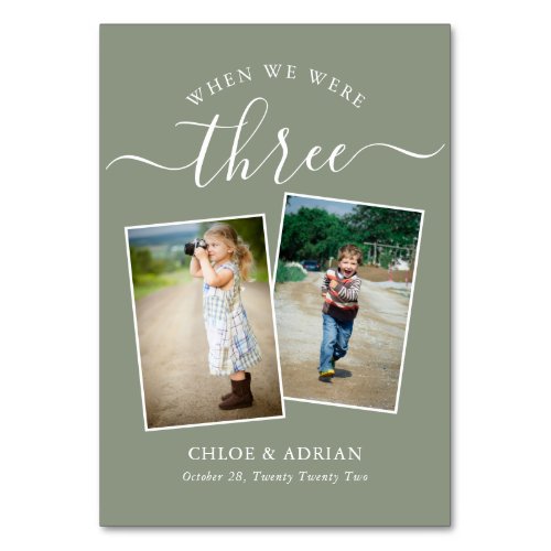 Through the Years Couple Photo Wedding Modern Tabl Table Number
