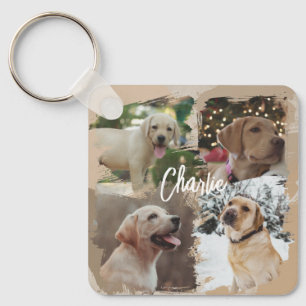 Through the Years Pet Photo Collage Keychain