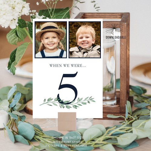 Through The Years Photos Occasion Table  Signs Invitation