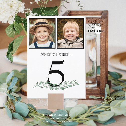 Through The Years Photos Occasion Table  Signs Invitation