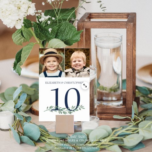 Through The Years Photos Wedding Table Number Sign