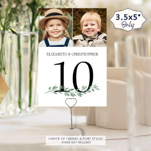 Through The Years Photos Wedding Table Number Sign