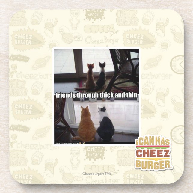 Through thick and thin drink coaster (Front)