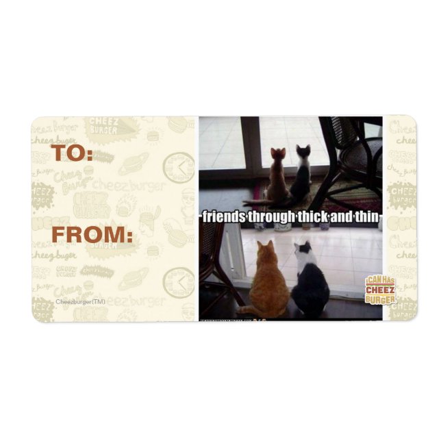 Through thick and thin label (Front)