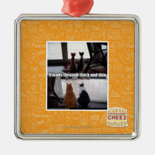 Through thick and thin metal ornament