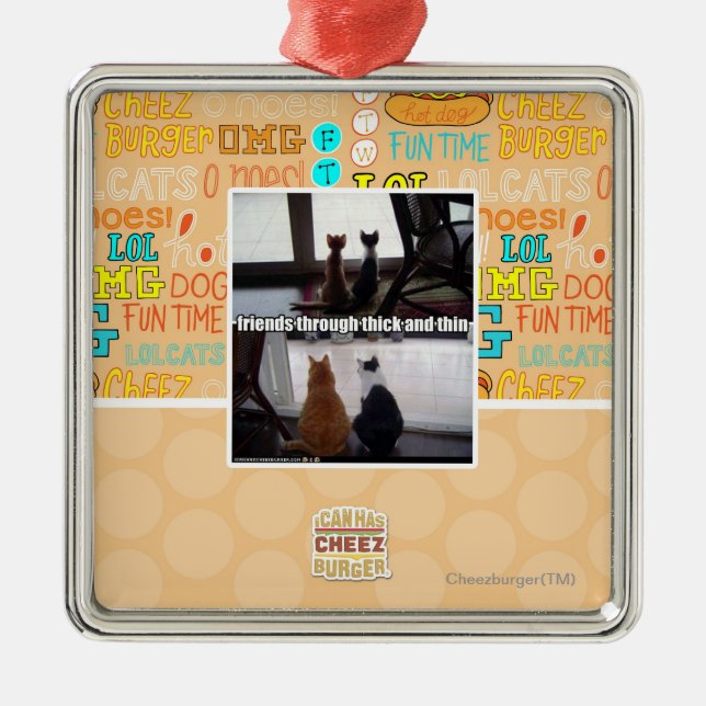 Through thick and thin metal ornament (Front)